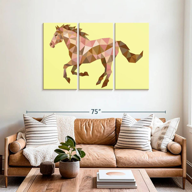 Brampt Geometric Horse, 36" H x 57" W