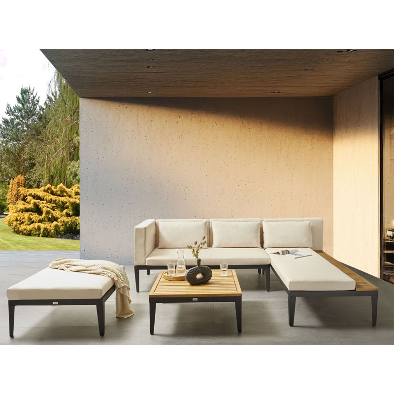 Wicker 3 - Person Garden Lounge Set with Cushions