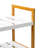 Hasson 2 Pack Bamboo 2 Tier Stackable 12 Pair Shoe Rack