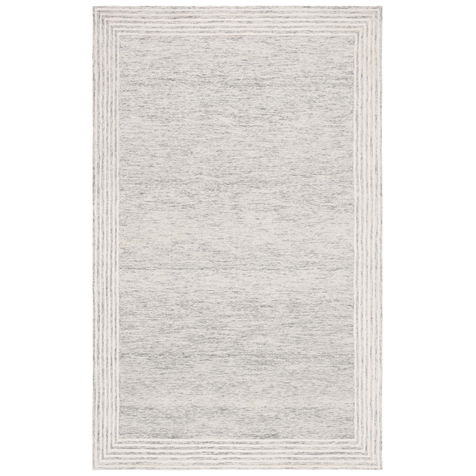 Lauren Lauren Ralph Lauren Hand Tufted Wool Cotton Oriental Rug in Grey/Ivory, Rectangle 8' x 10'