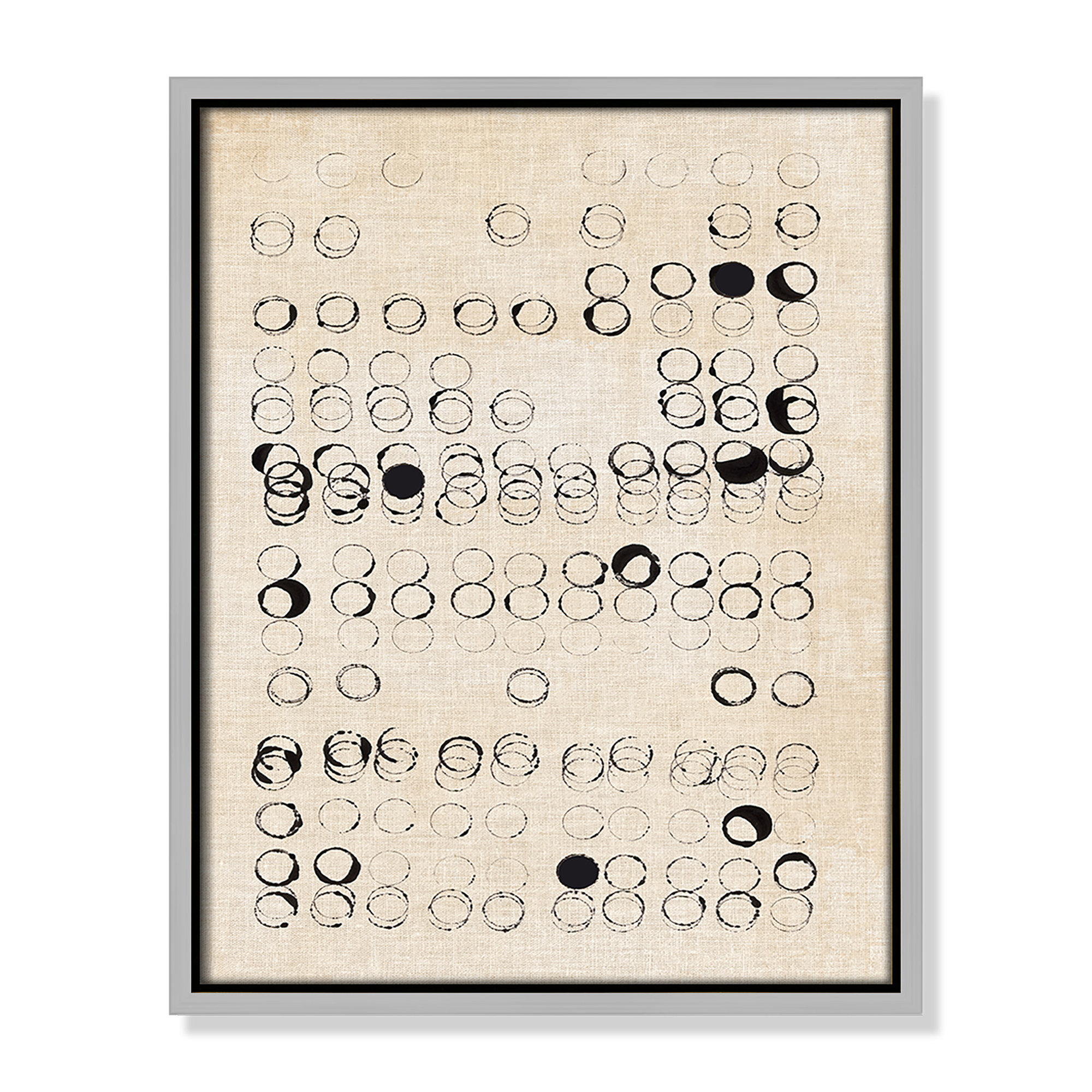 Dots and Dots Print by , 15.5" H x 12.5" W, Silver