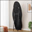 Miroir ondulé pleine longueur, cadre en bois enveloppé de flanelle, 63 x 24 pouces, debout ou mural pour un décor élégant