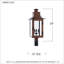 Tête de lanterne câblée 1 lumière Kaylan H 26 po