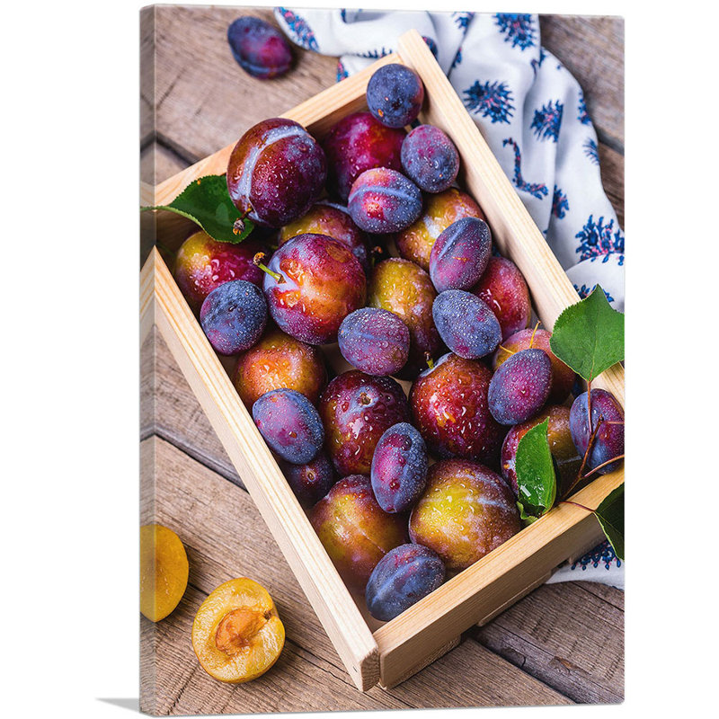 Prunes - reproduction de photo sur toile tendue, H 26 po x l 18 po x 1,5 po