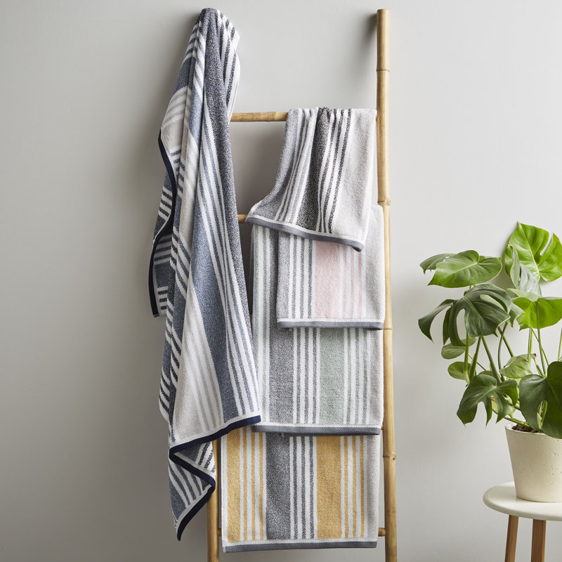 Kelso Stripe Soft & Absorbent Cotton Towels, Blue