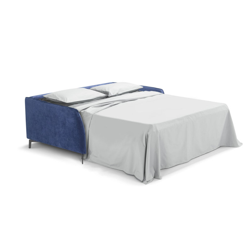 Monreal Upholstered 72.9'' Sleeper Sofa, Blue Velvet