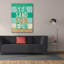 Toile épique Graffiti «Beachscape Inspiration Viii Green» par Michael Mullan, art mural 40 po x 54 po