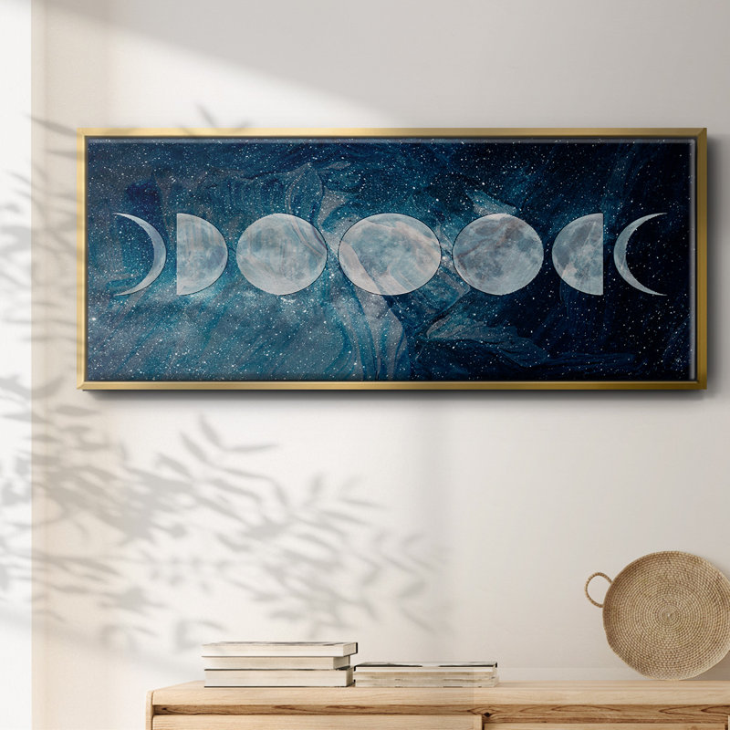 Moon Phases- Framed Canvas, 20" H x 50" W