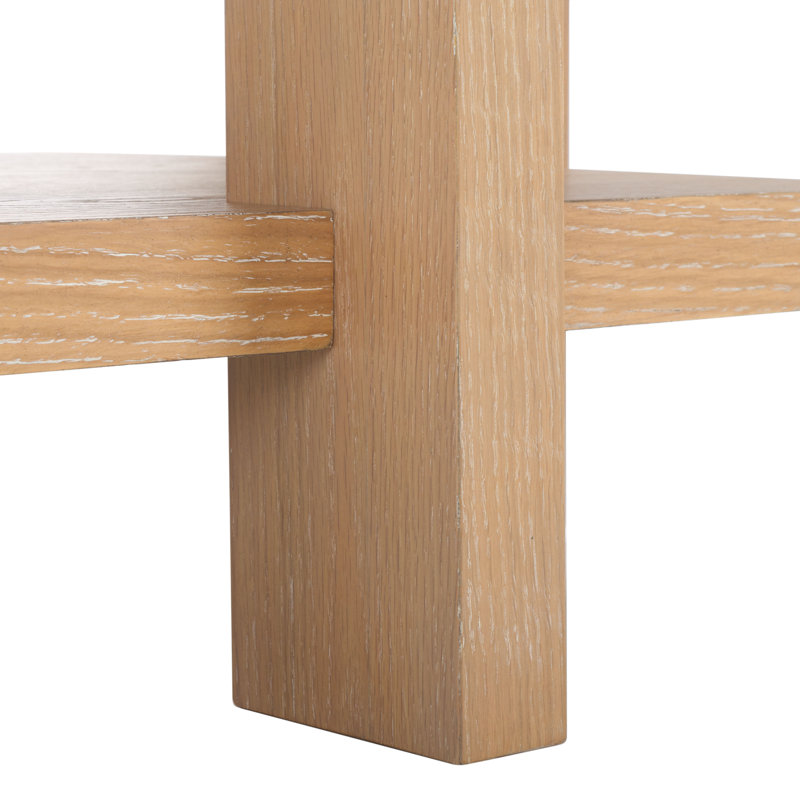 Quigley Square Wood Accent Table, Weathered Gray