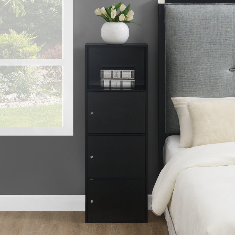 Argonaut 3-Door Accent Cabinets, Black