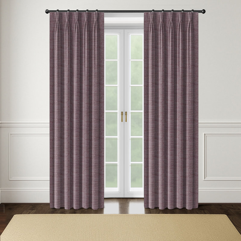 Paire de rideaux avec œillets Annora Plum (l 50 po x L 120 po), L 50 po x L 120 po, Prune