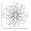 Metal 3D Wire Floral Black Wall Decor with Crystal Embellishments