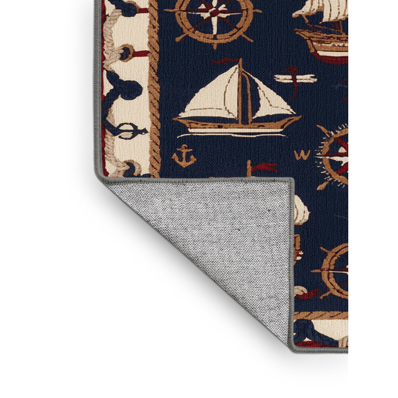 Tapis mauve lavable à la machine, Rond 6 pi