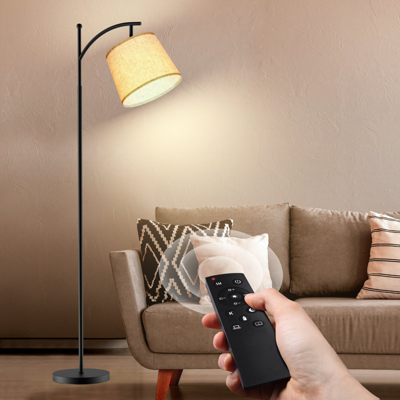 Taurice 62'' Arched Floor Lamp with Remote Control Bulb Included,Magnetic Design, Timer Added