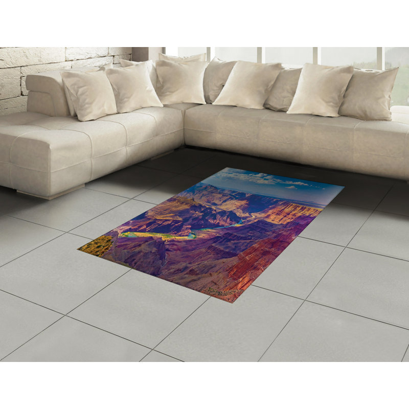 Canyon American High Density Long Fiber Poly Threads Decorative Area Rug Carpet, Rectangle 4' x 5'8"