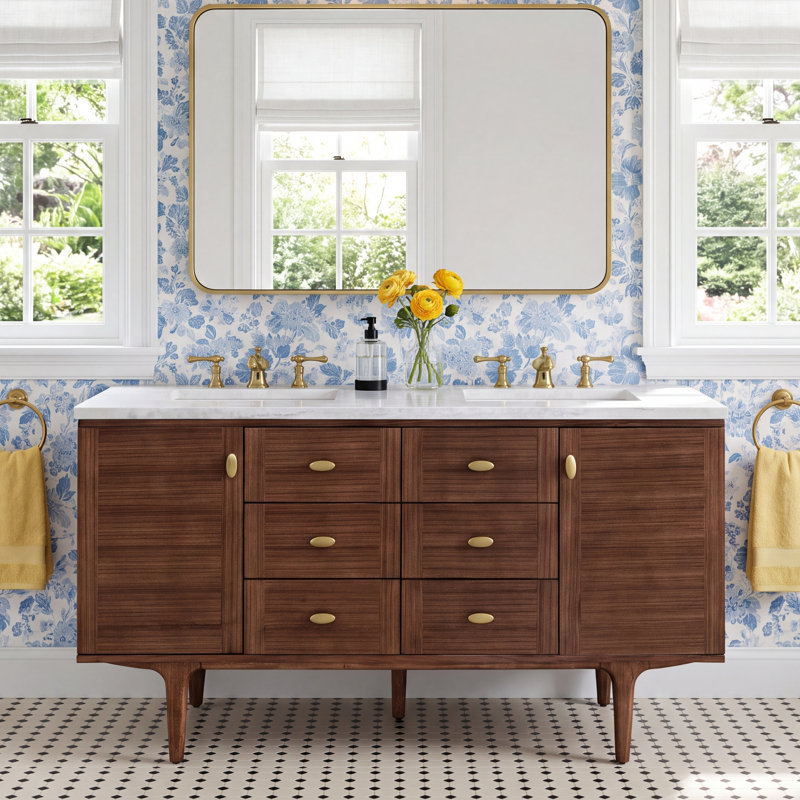 Aliza 60" Double Bathroom Vanity Base