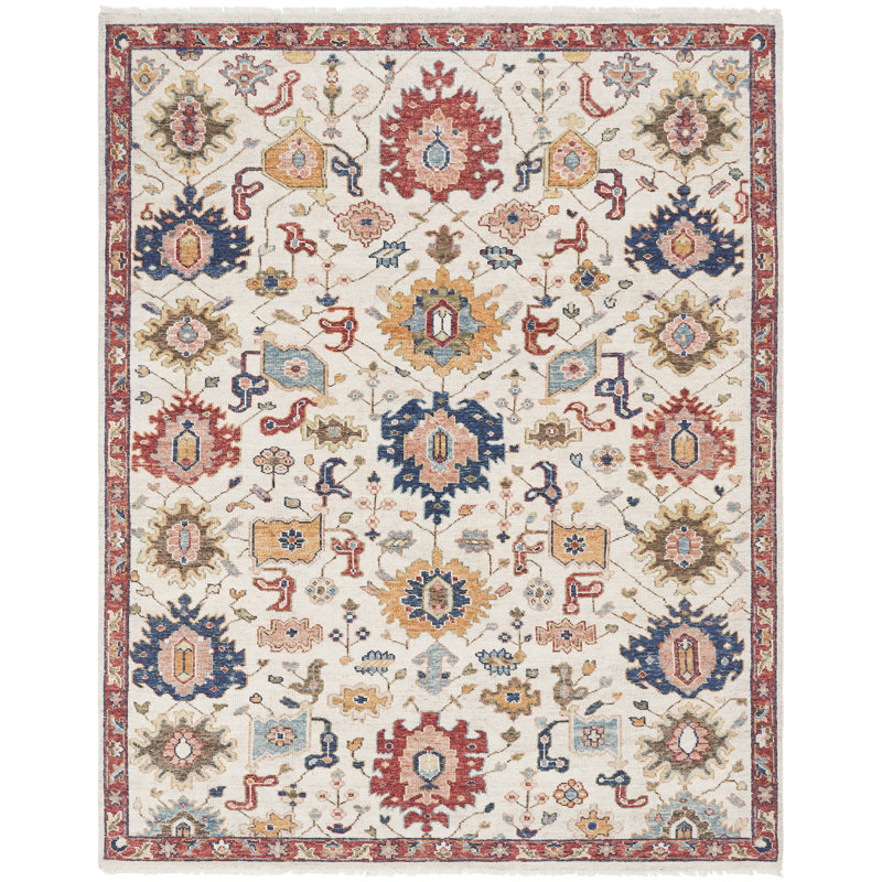 Wool Area Rug in Ivory, Rectangle 2' x 3'