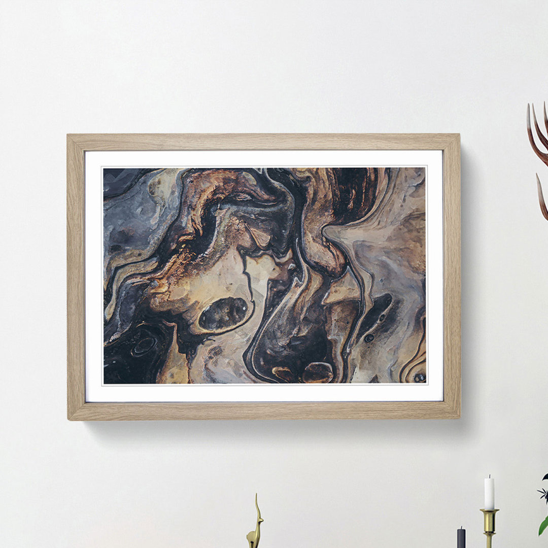 Remembering Yesterday in Abstract - Picture Frame Painting Print