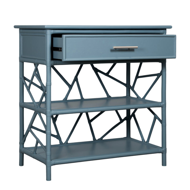 End Table with Storage, Regatta Blue