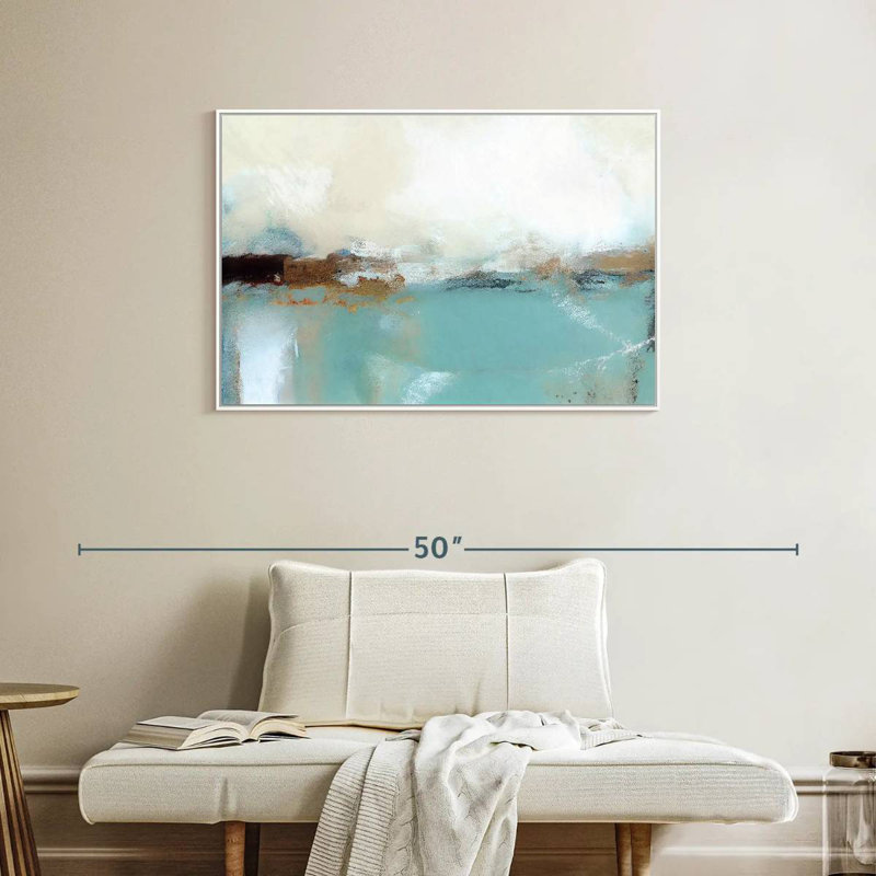 Giard matin brumeux, Cadre flottant blanc, 37 po x 25 po