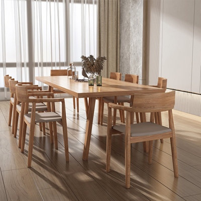 Nordic style full solid wood dining table set