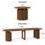Table de salle à manger extensible de 112,3 cm à 337,3 cm pour 4 à 10 personnes, table ronde à ovale avec support central renforcé-19678814