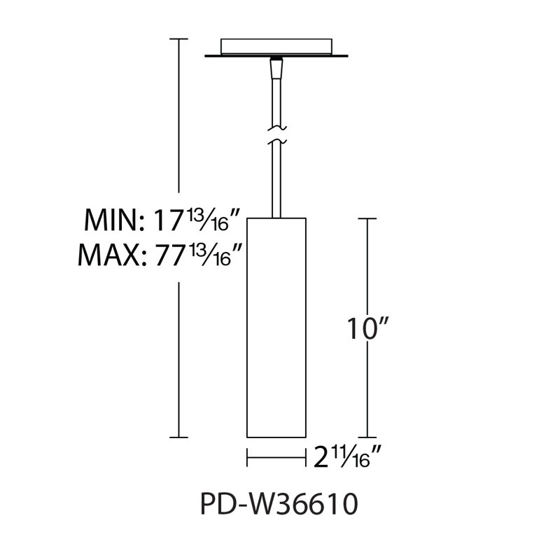 Luminaire suspendu d'extérieur à DEL intégré de calibre 1 H 10 po Caliber, Noir