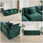 Canapé Cloud 3 places - Canapé modulaire en chenille vert moderne pour le salon, conception confortable et ergonomique, assemblage facile-1368680079