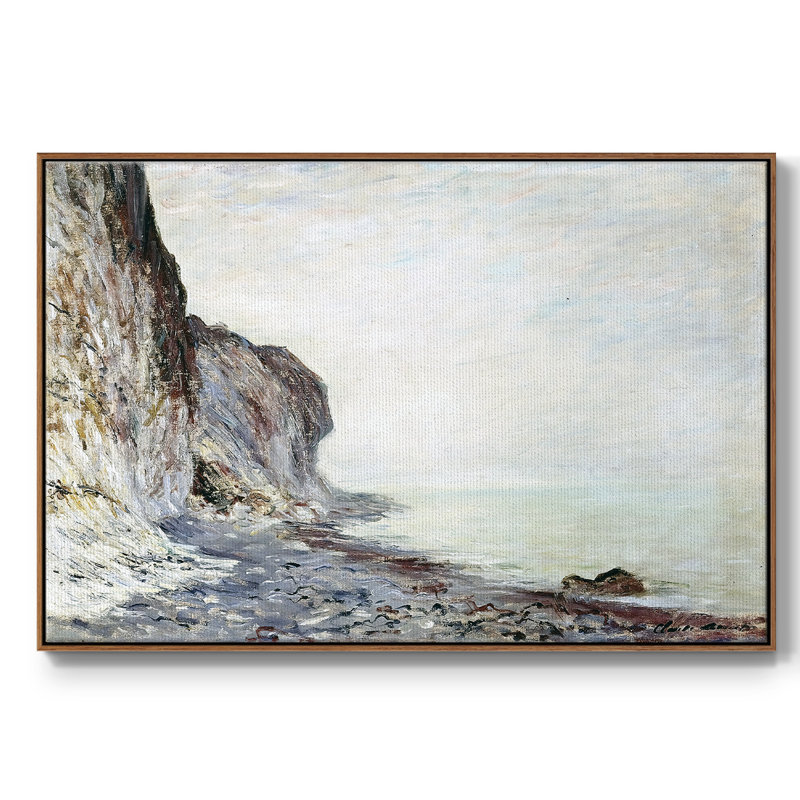 " Cliff, 1882 ", Walnut Floater Framed Canvas, 25" H x 37" W x 2" D