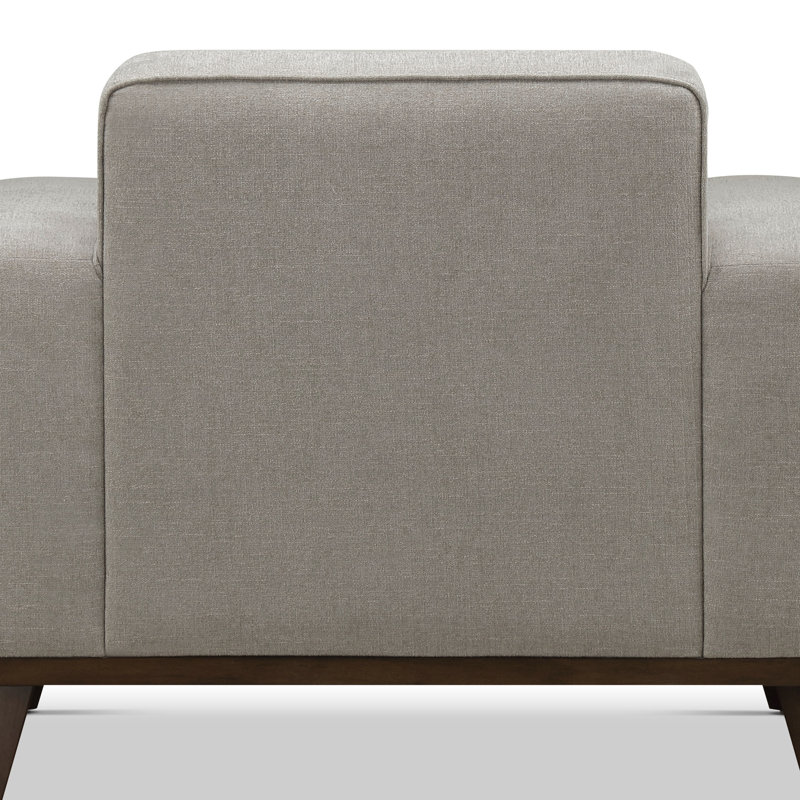 Chaise rembourrée Vicenza Mid-Century, gris, Gris