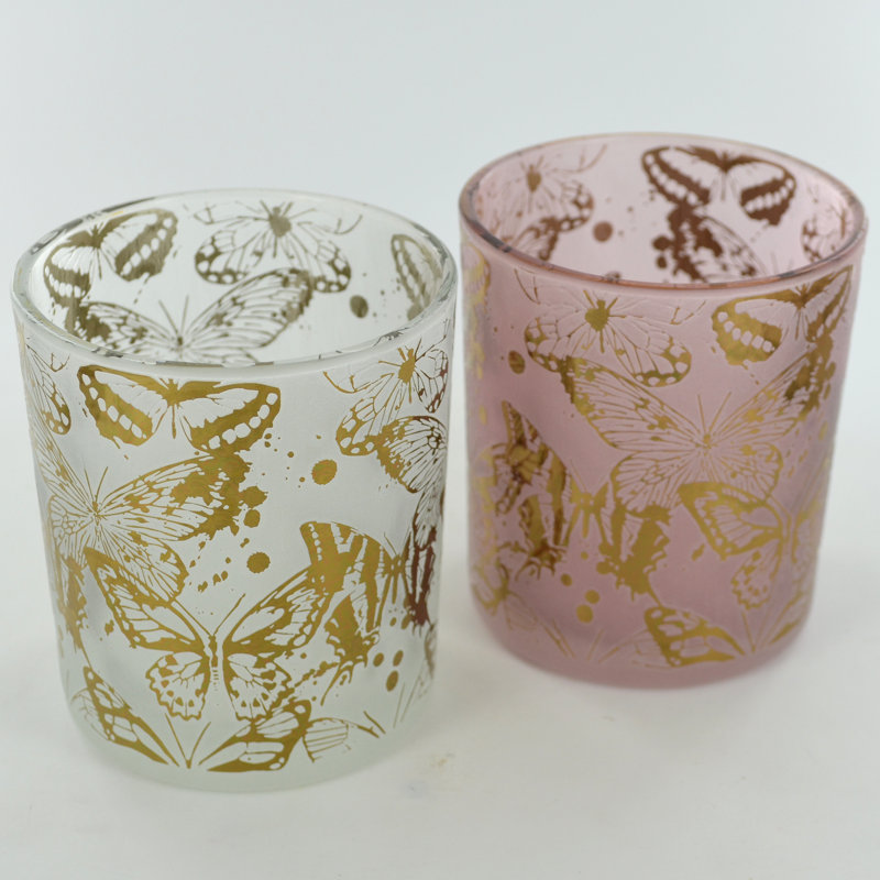 2 Piece Glass Tabletop Votive Holder Set