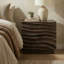Table de chevet sans poignées, table de bout sans canapé pour salon et chambre à coucher Renley en bois massif avec 2 tiroirs, disponible en 2 couleurs-557154539-568657114
