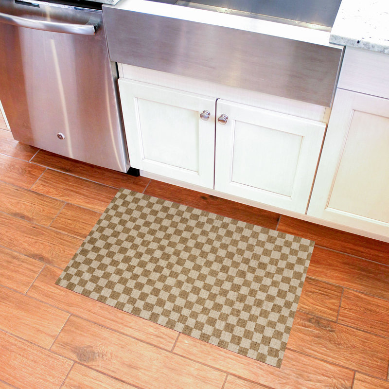 Tapis de cuisine Un-Rug Micro Check, Rectangle 2 pi x 3 pi