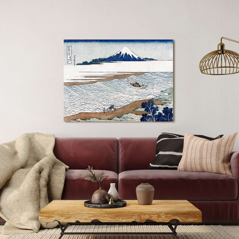 The Jewel River In Musashi Province by Katsushika Hokusai - Wrapped Canvas Print, 60cm H x 80cm W x 4cm D