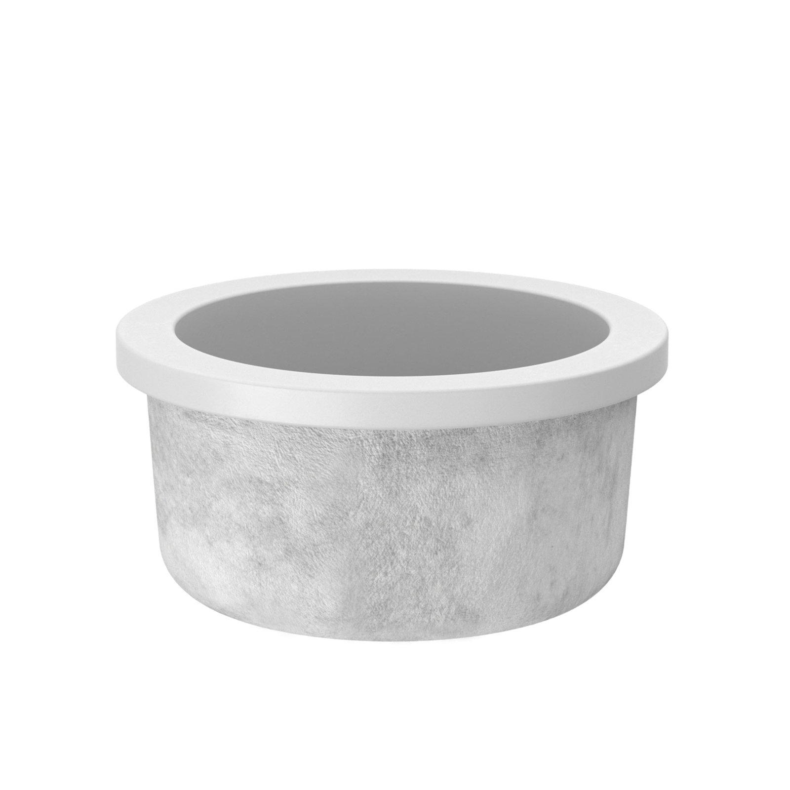 NativeStone Malibu 14" Round Bar Sink, Pearl