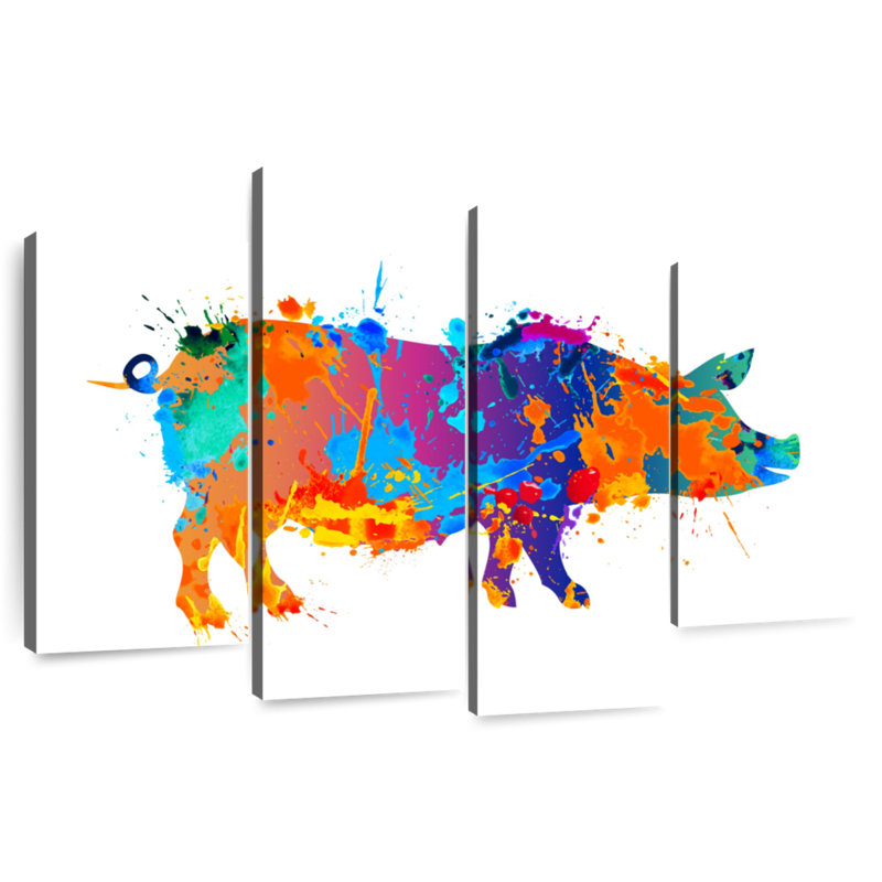 Brampt Pig Color Splash, 32"H x 52"W
