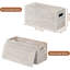  Panier de toilette en rotin pour salle de bain, blanc délavé