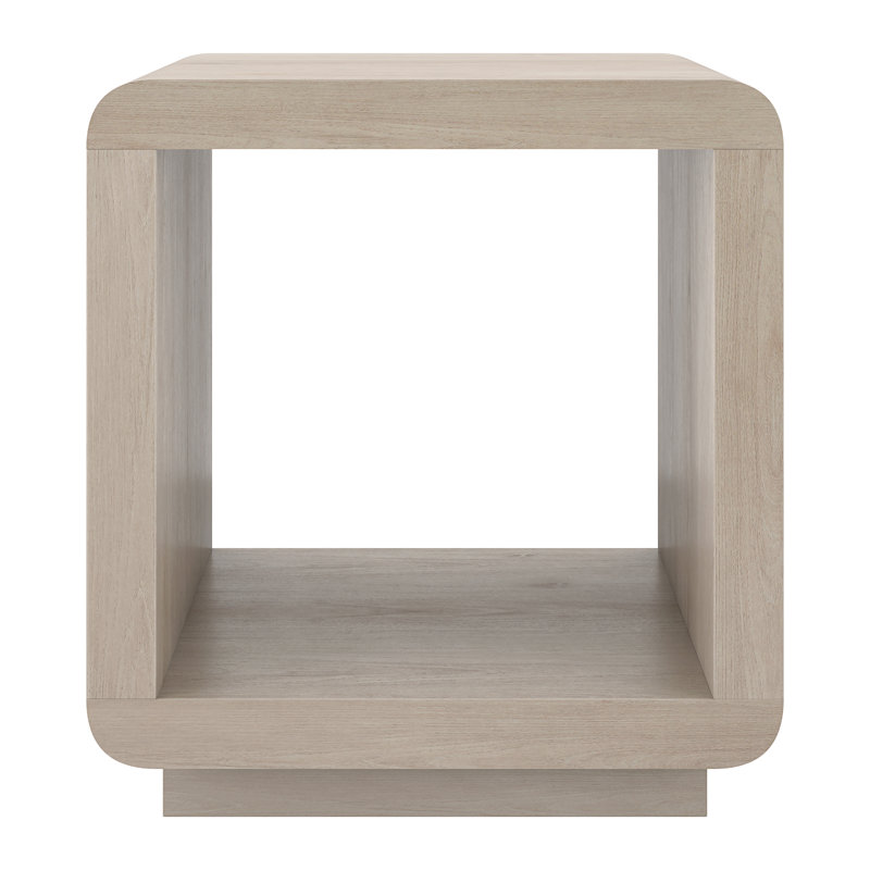 Lonni 20" Wide Square Side Table in Alder White, Alder White