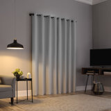 Channing Grid Texture Draft Shield Fleece Insulated 100% Blackout Grommet Curtain Panel