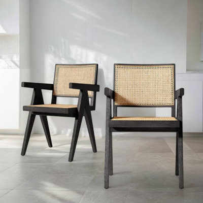 Chaise de salle à manger avec accoudoirs Rhia