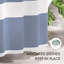 Ensemble de rideau de douche rayé bleu et blanc avec crochets antirouille - Tissu en polyester de qualité supérieure, résistant à l'eau, lavable, ourlet lesté pour un drapé élégant, convient aux baignoires standard