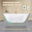 Baignoire de trempage autoportante en acrylique 67 po. X 29 po. Avec drain central en blanc-94413229