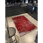 Tapis décoratif rouge à motif abstrait-1963110790