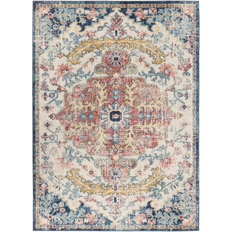 Caban Blue/Burgundy Rug, Rectangle 200cm x 274cm