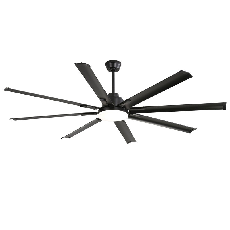 Grand ventilateur de plafond moderne avec télécommande intelligente pour le salon, 84 po de largeur