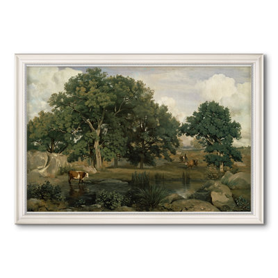 Forêt de Fontainebleau, 1846 - Jean-Baptiste-Camille Corot - Toile encadrée sur mesure