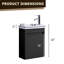 16"Mini Wall Mounted Single Bathroom Vanity Set-1568307719