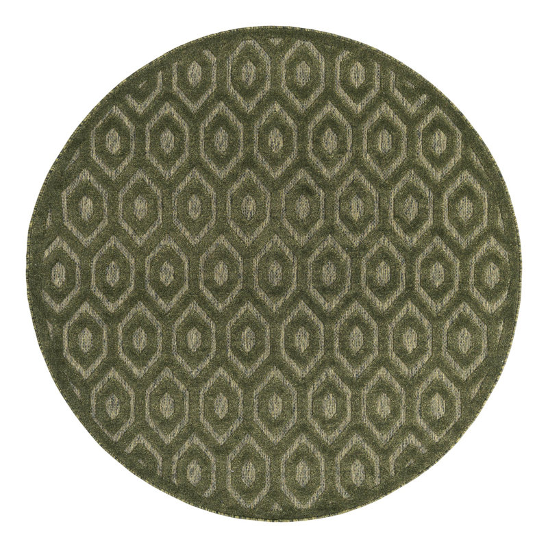 Heavner Geometric Indoor / Outdoor Rug, Round 7'