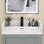 Garniture latérale de meuble-lavabo rectangulaire blanc poli l 21 po x H 4 po pour surface de meuble-lavabo, rebord de fenêtre, transition de porte