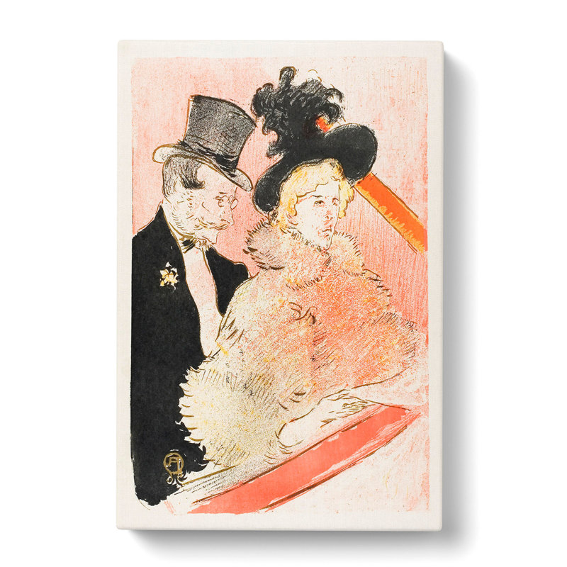 At The Concert by Henri De Toulouse-Lautrec - Wrapped Canvas, 60cm H x 40cm W x 3cm D
